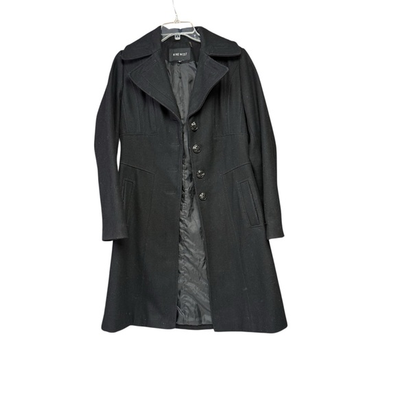 Nine West Jackets & Blazers - Nine West Elegant Black Pea Coat size 6 EUC fully lined